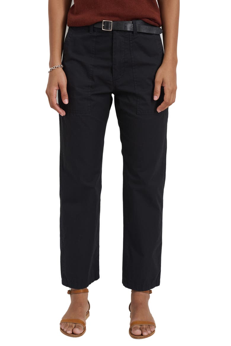 Alex Mill Neil High Waist Straight Leg Utility Twill Pants (Women