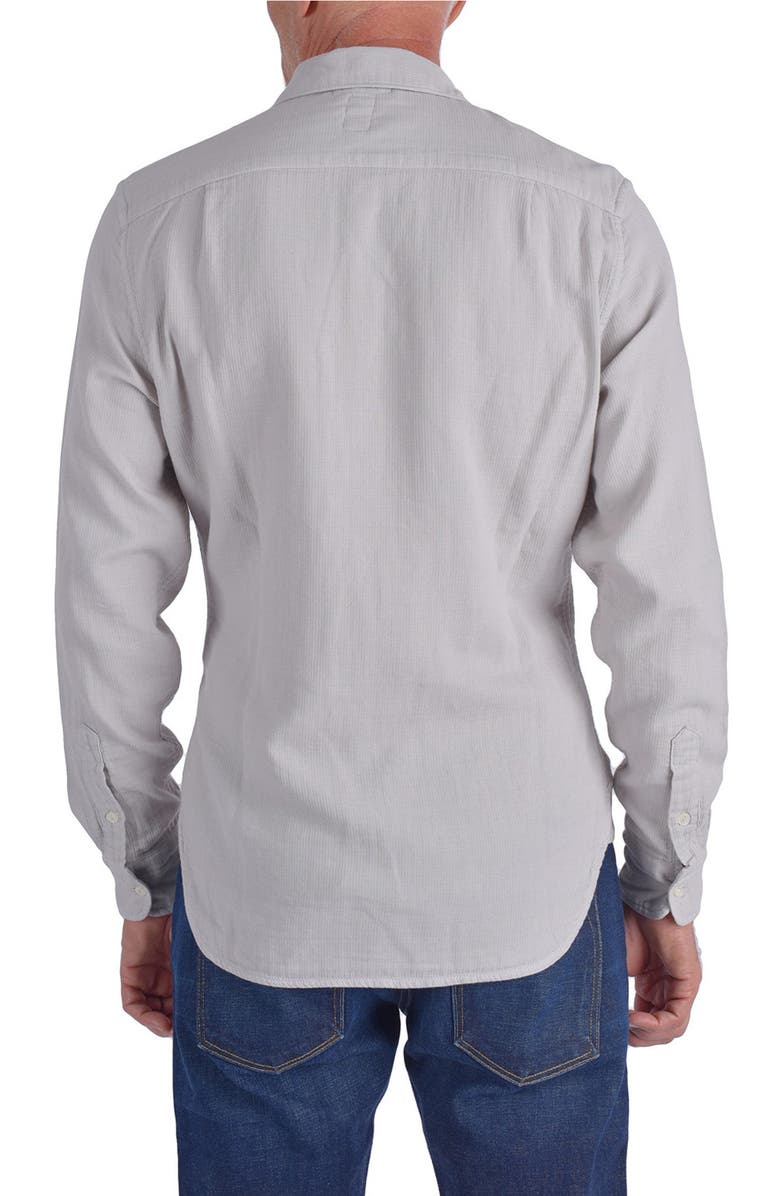 HIROSHI KATO The Ripper Waffle Double Gauze Button-Up Shirt, Alternate, color, Light Gray