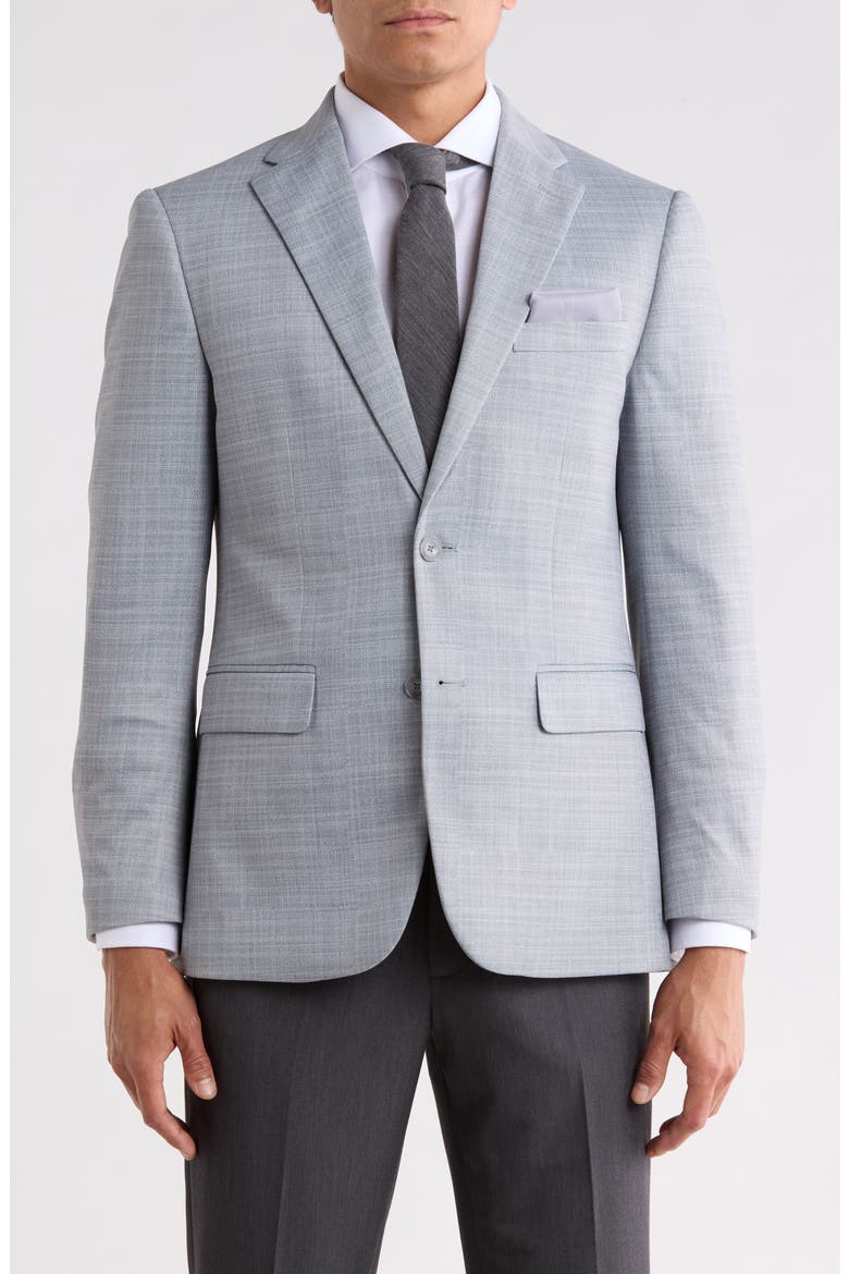Melange Sport Coat, Main, color, GREY