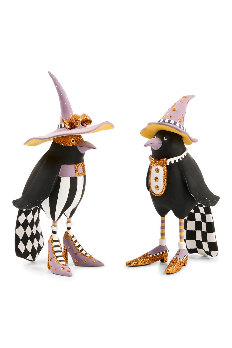 Patience Brewster Warren & Flo Halloween Raven Figures, Alternate, color, BLACK