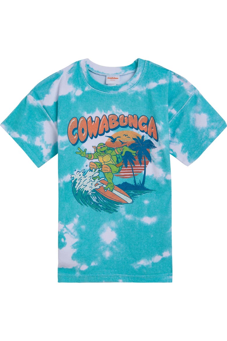 Michelangelo T-Shirt and Shorts Set with Hat, Alternate, color, Michelangelo Teal