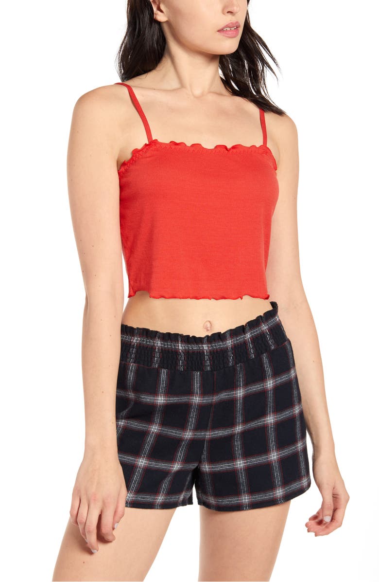 BP. x Claudia Sulewski Ruffle Edge Crop Camisole, Main, color, 