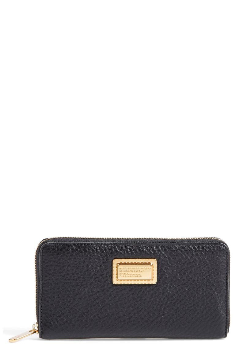 MARC BY MARC JACOBS 'Take Your Marc - Vertical Zippy' Wallet, Main, color, BLACK