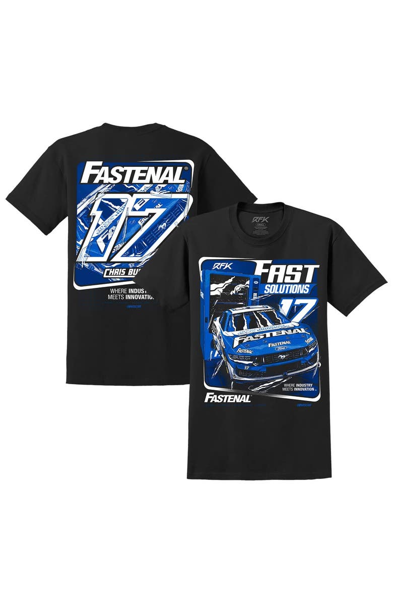 RFK Racing Men's RFK Racing Black Chris Buescher Fastenal Car T-Shirt, Main, color, Black