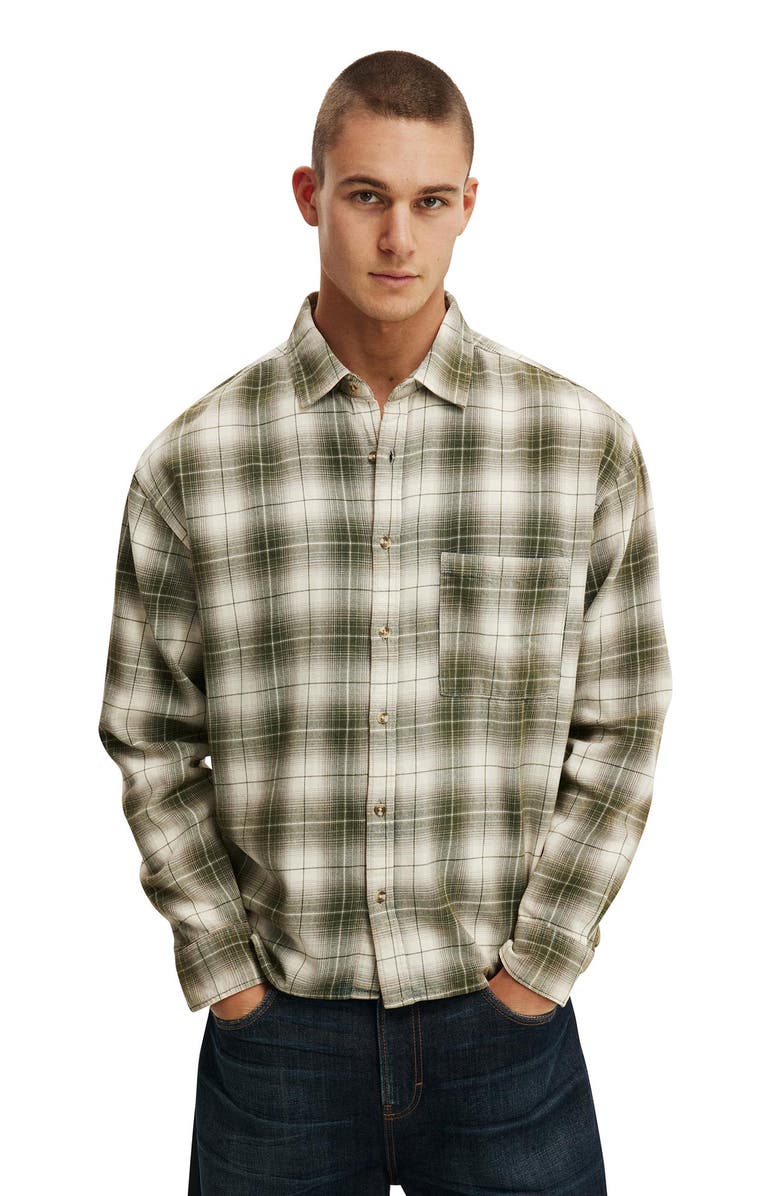 Cotton On Men's Tribeca Long Sleeve Shirt, Main, color, Acid Check