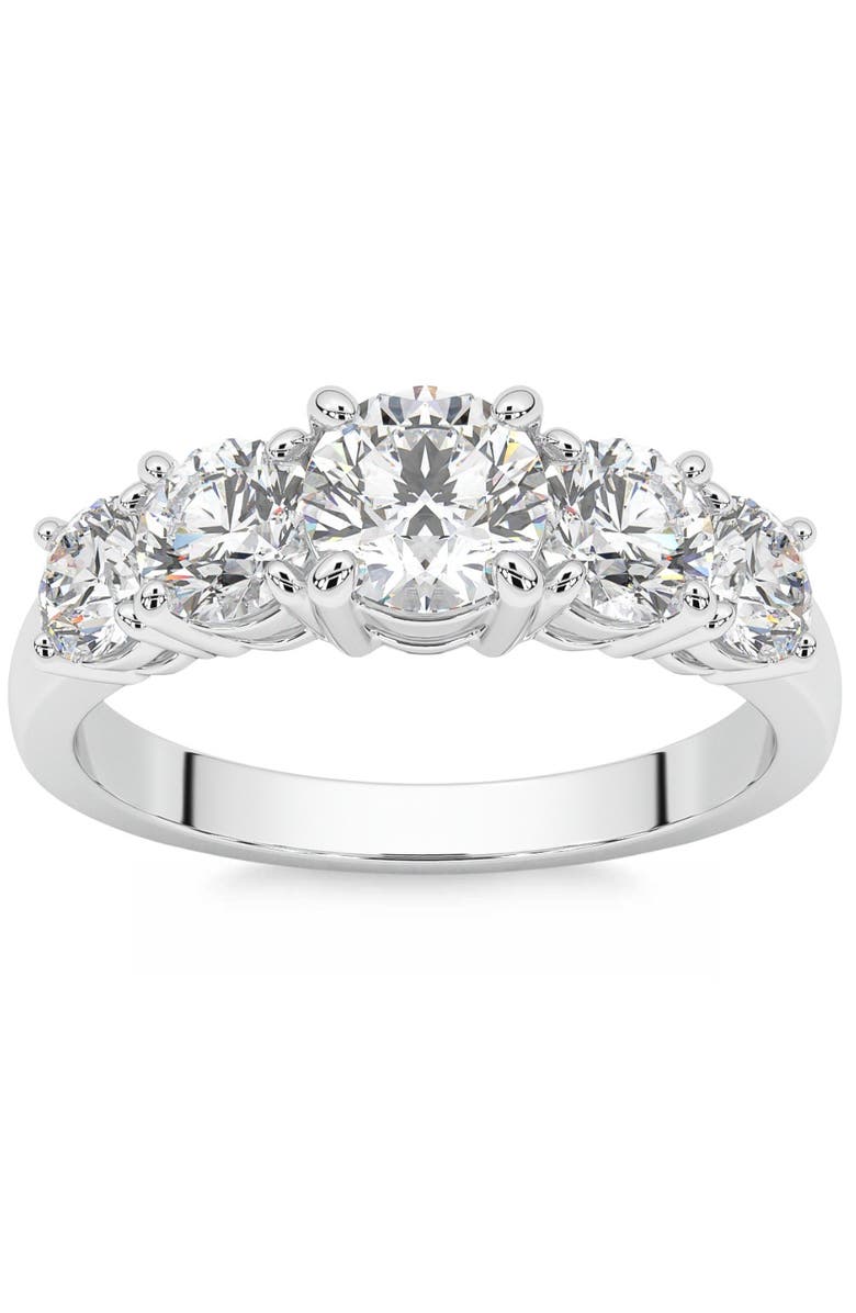 Bliss Diamond 2Ct Round Cut Diamond Five Stone Wedding Ring Anniversary Gold Band Lab Grown, Main, color, 