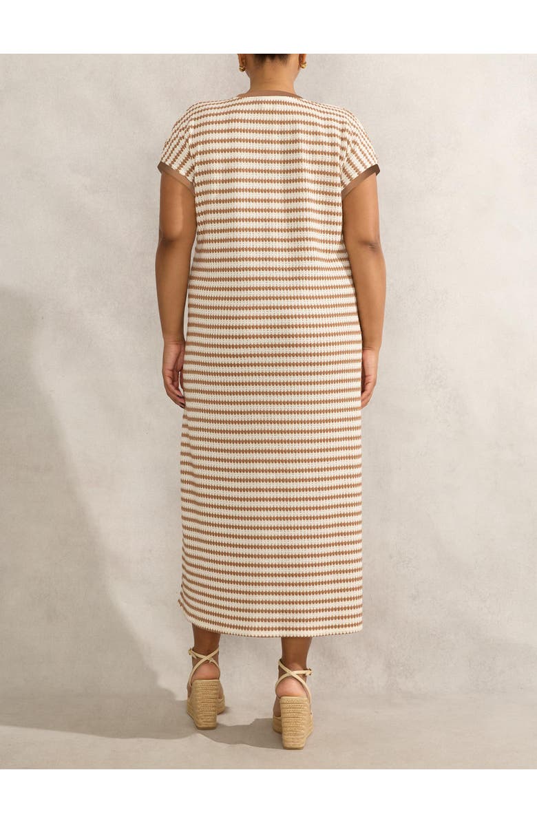 Live Unlimited Contrast Stripe Crochet Dress, Alternate, color, Multi / Tan