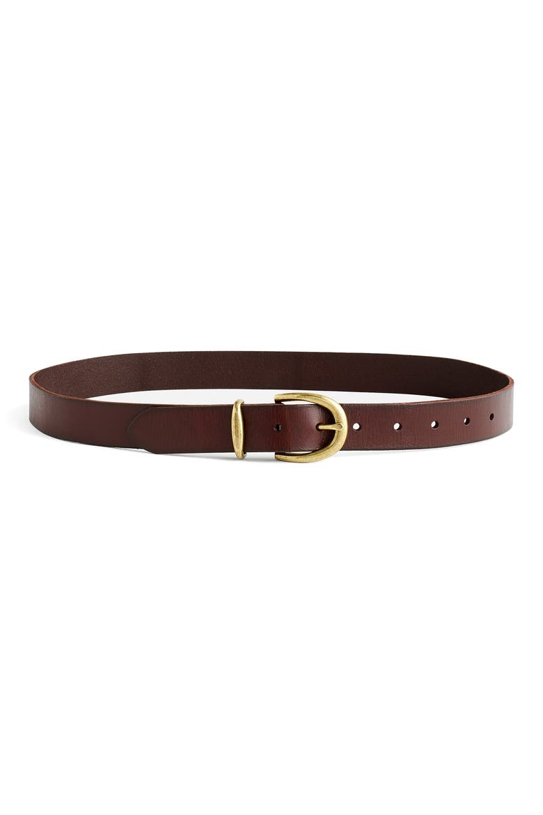 Classic Leather Belt, Main, color, CHERRY WOOD