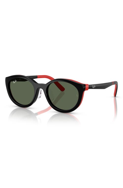 Ray Ban Ray-ban Kids' 48mm Pillow Optical Glasses & Clip-on Sunglasses In Black/red