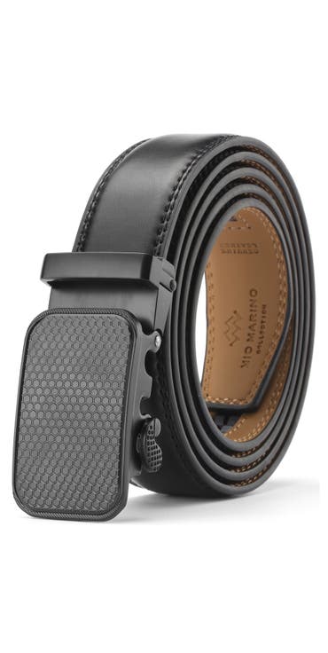 Classic Adjustable Ratchet Leather Dress Belt