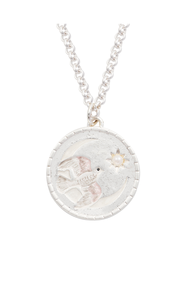 Dove Spirit Guide Necklace, Alternate, color, Silver