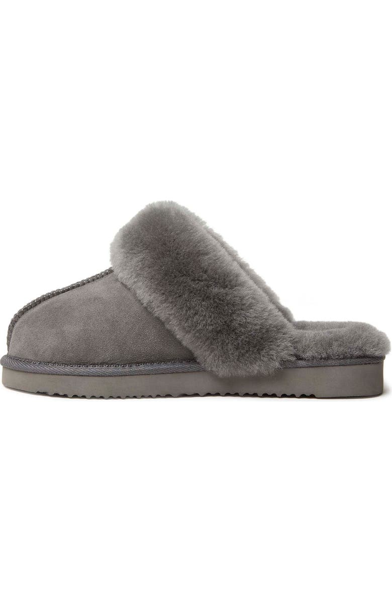 DEARFOAMS Fireside Sydney Genuine Shearling Scuff Slipper, Alternate, color, Grey