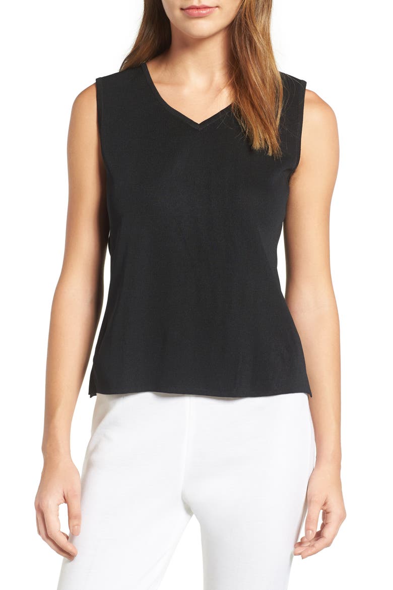 Sweetheart Neck Tank, Main, color, BLACK