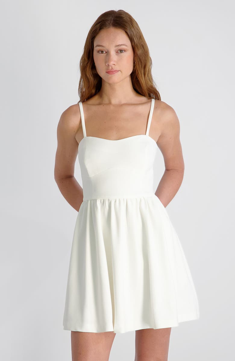 French Connection Whisper Sleeveless Minidress, Alternate, color, Summer White