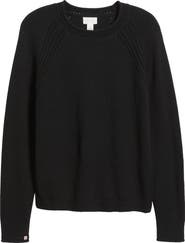 Caslon® Raglan Sleeve Roll Neck Wool & Cotton Sweater
