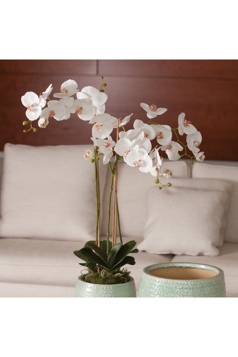 Phalaenopsis Orchid Faux (Fake) Drop-In 31", Alternate, color, White