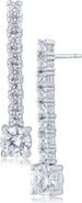 CZ by Kenneth Jay Lane Round Cubic Zirconia Linear Drop Earrings