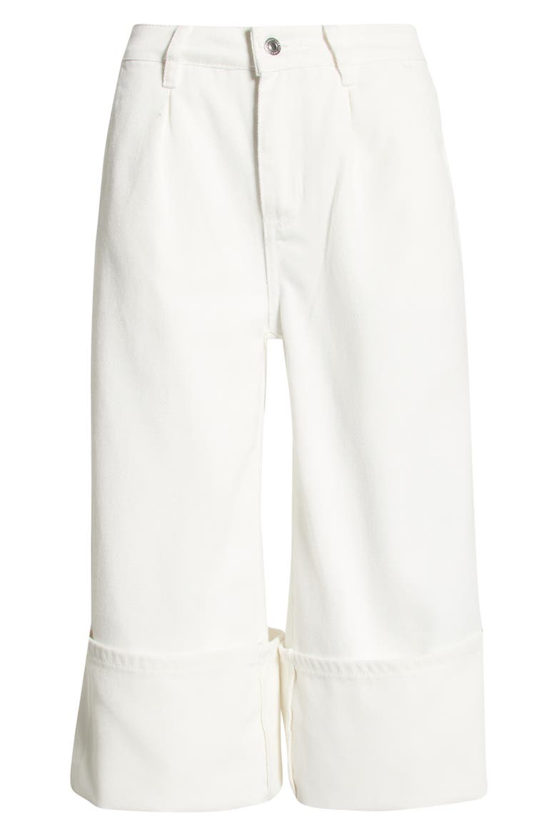 Roxie Cuffed Selvedge Jort Shorts, Main, color, CLOUD
