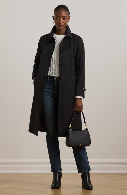 Ralph Lauren Lauren Cotton Blend Coat In Black