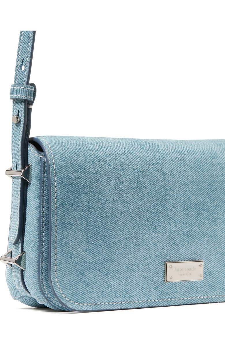 Kate Spade New York small liv denim suede east/west shoulder bag, Alternate, color,