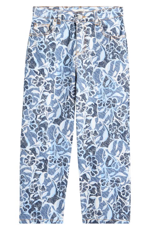 Kids' Skylar Sr. Floral Straight Leg Jeans (Big Kid)