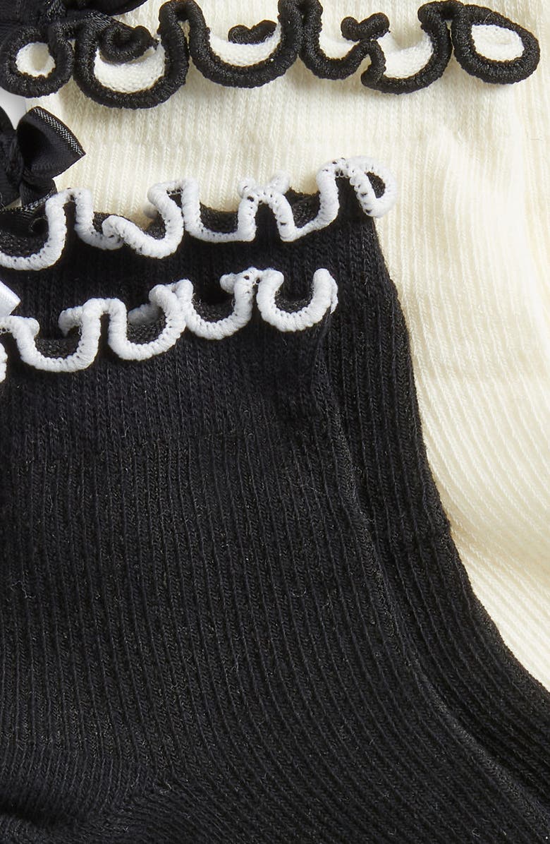 Stems 2-Pack Delicate Bow Quarter Crew Socks, Alternate, color, 