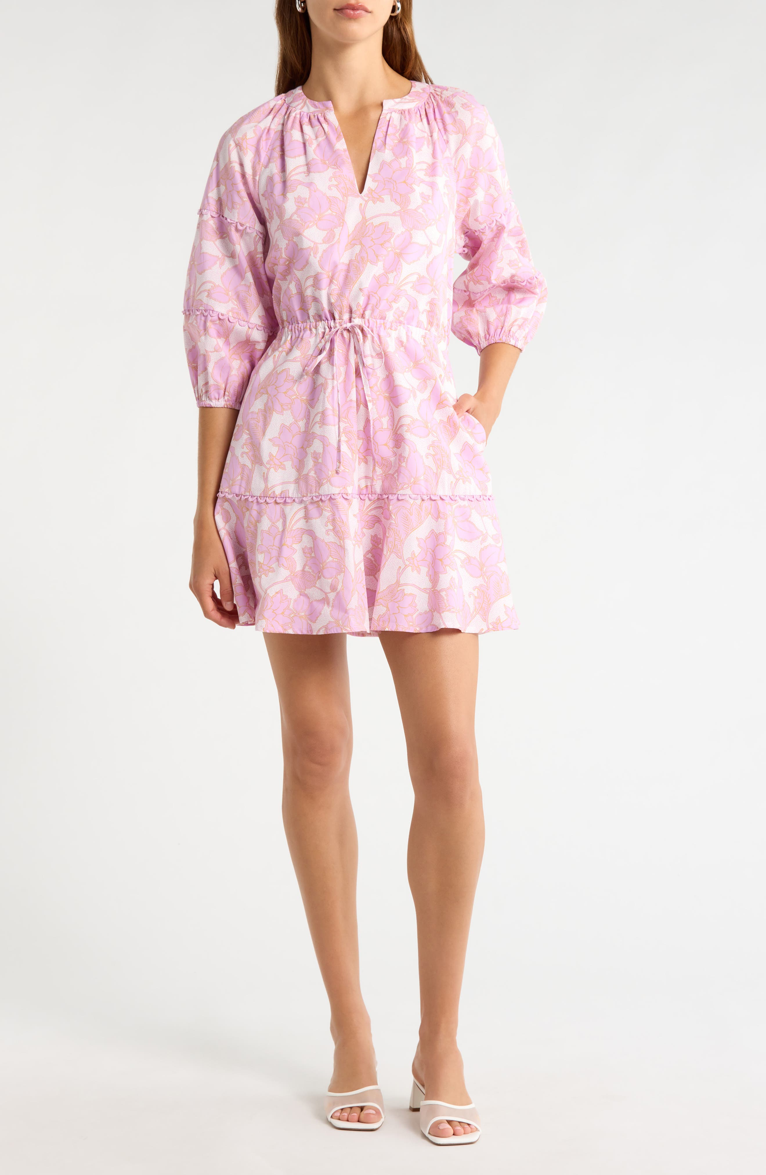 Dabria Split Neck Minidress - image 3