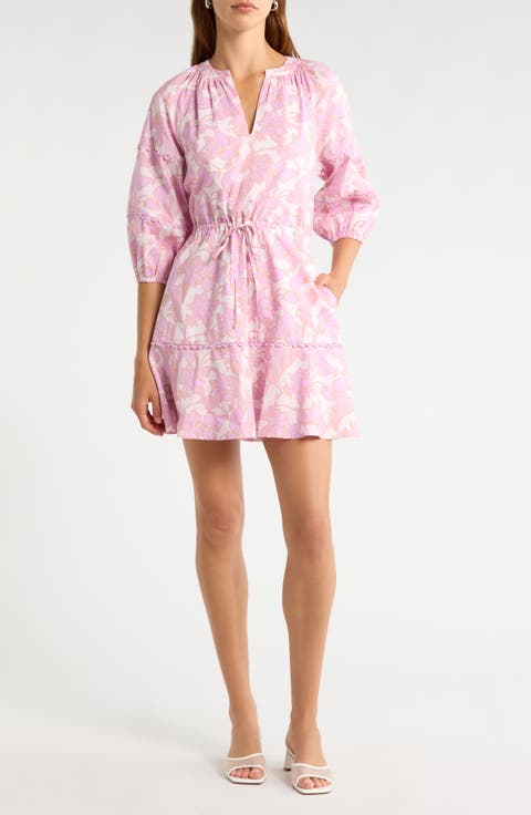 Dabria Split Neck Minidress
