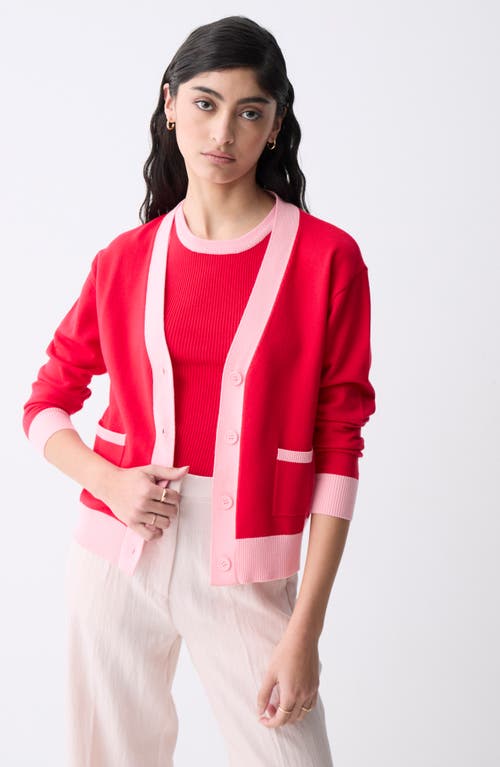 DELUC DELUC LISBOA CONTRAST TRIM CARDIGAN 