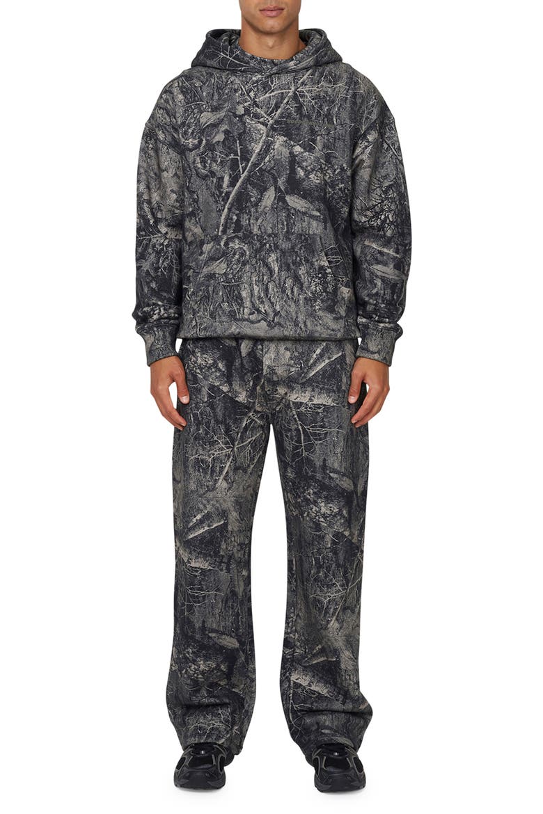 Men's Woodland Blackout Camo Relaxed Hoodie, Alternate, color, Camo