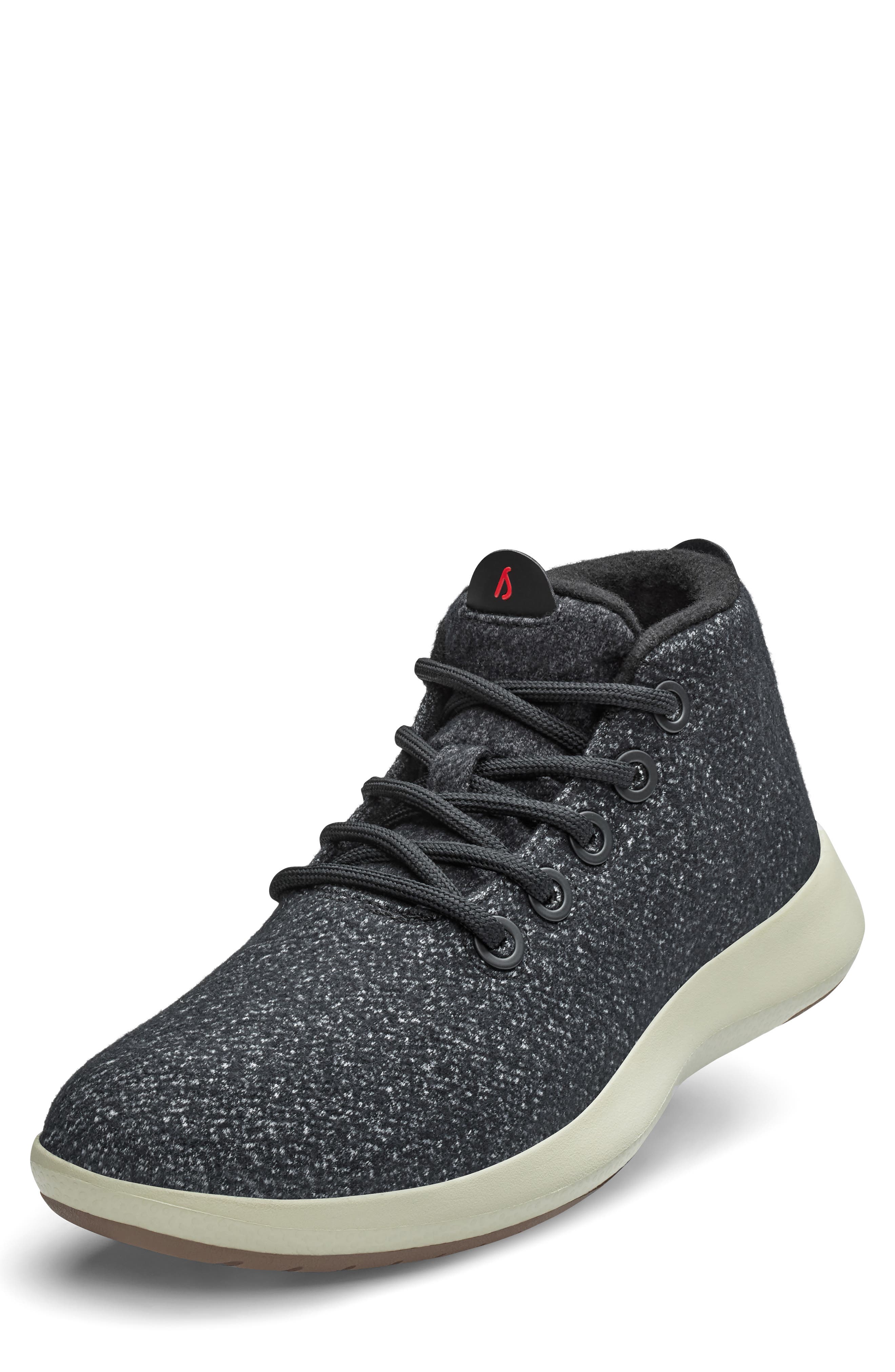 Allbirds Mizzle Wool Runner Water Repellent Sneaker, Main, color, Dark Grey/ Bloom Red