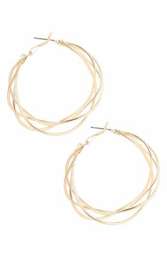 SAACHI Multi Surface Intertwined Hoop Earrings
