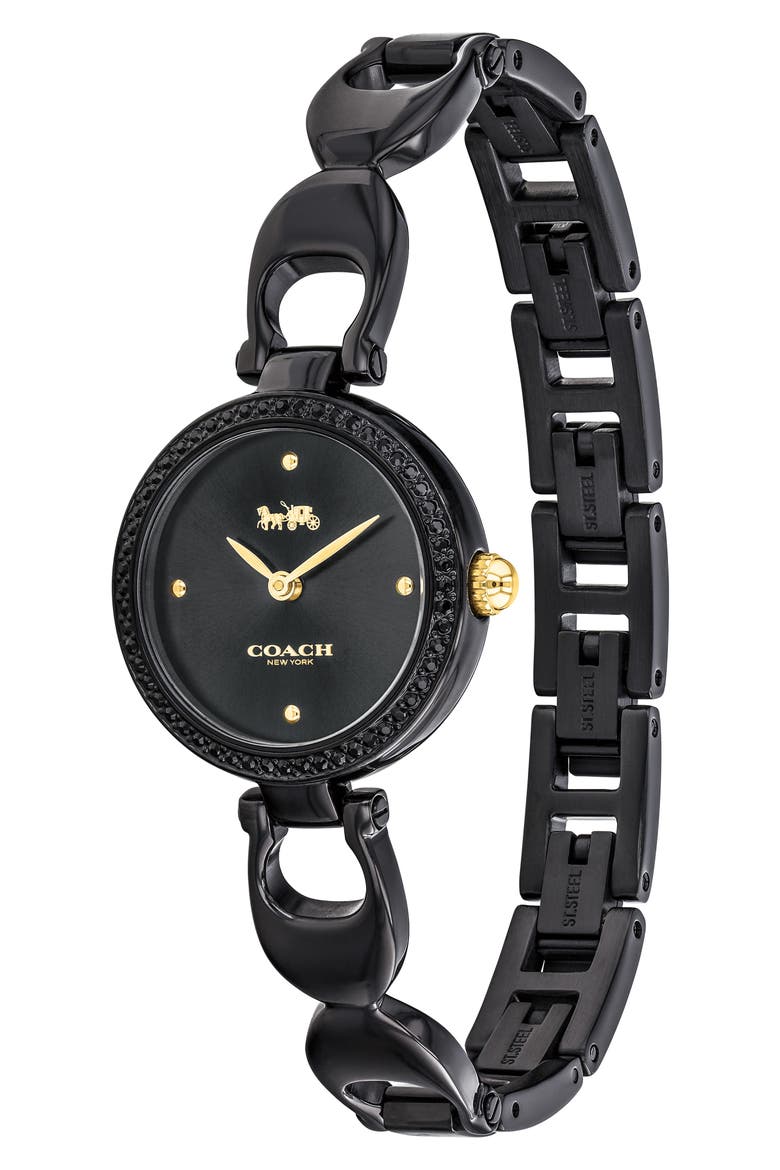Park Crystal Watch, 26mm, Alternate, color, BLACK/ CRYSTAL