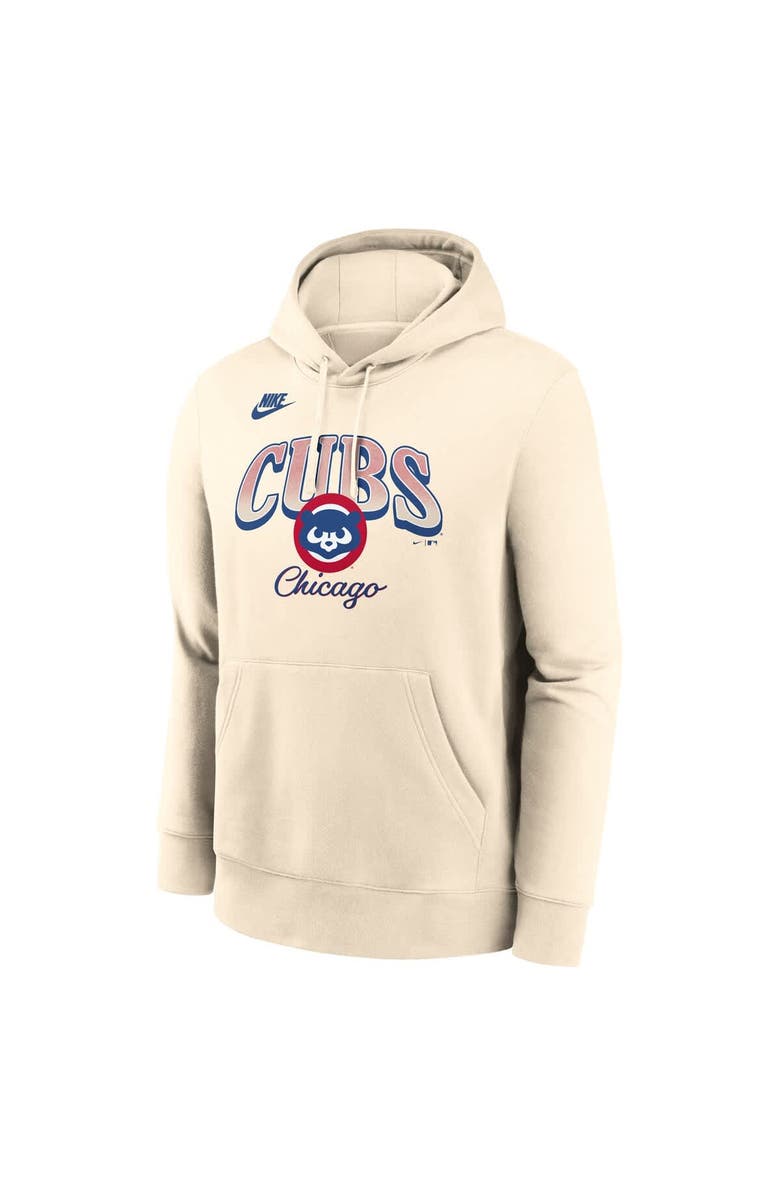Nike Men's Nike Natural Chicago Cubs Cooperstown Collection Club Fleece Pullover Hoodie, Alternate, color,