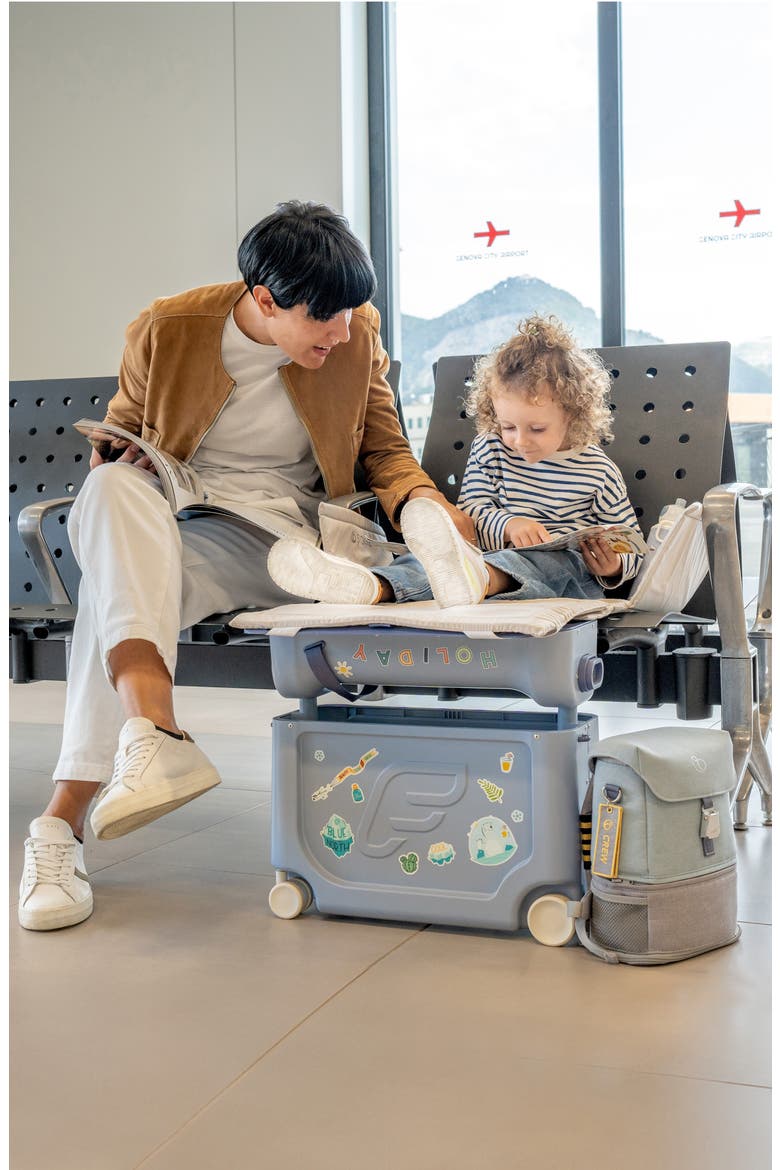 JetKids BedBox® Ride-On Carry-On Suitcase, Alternate, color, BLUE
