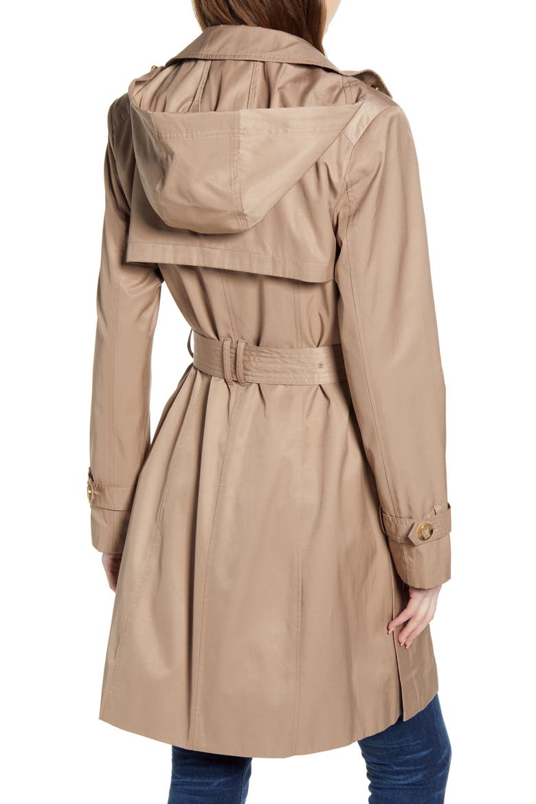 Hooded Trench Coat, Alternate, color, DUNE