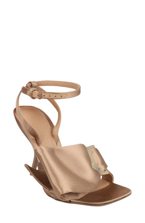 Helena Satin Ankle Strap Sandal