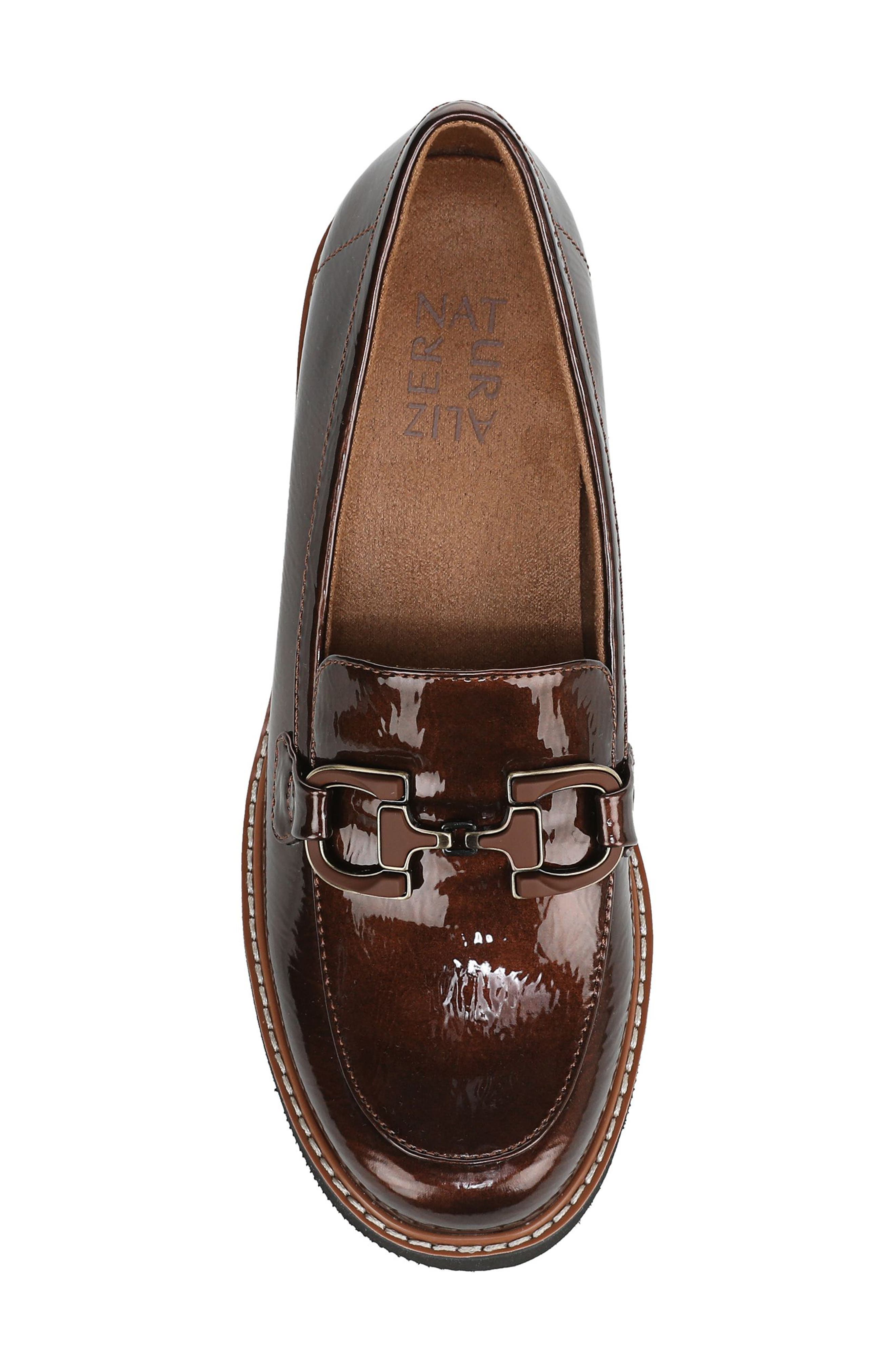 Corrine Bit Loafer, Alternate, color, BROWN PATENT FAUX LEATHER