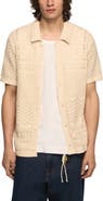 Lucky Brand Granny Open Stitch Button-Up Shirt