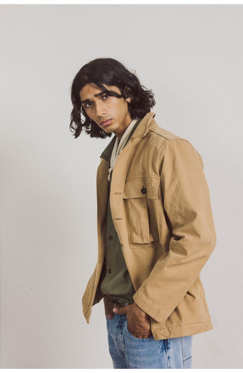 Fortela Solomons Canvas Cotton Overshirt, Alternate, color, Mou