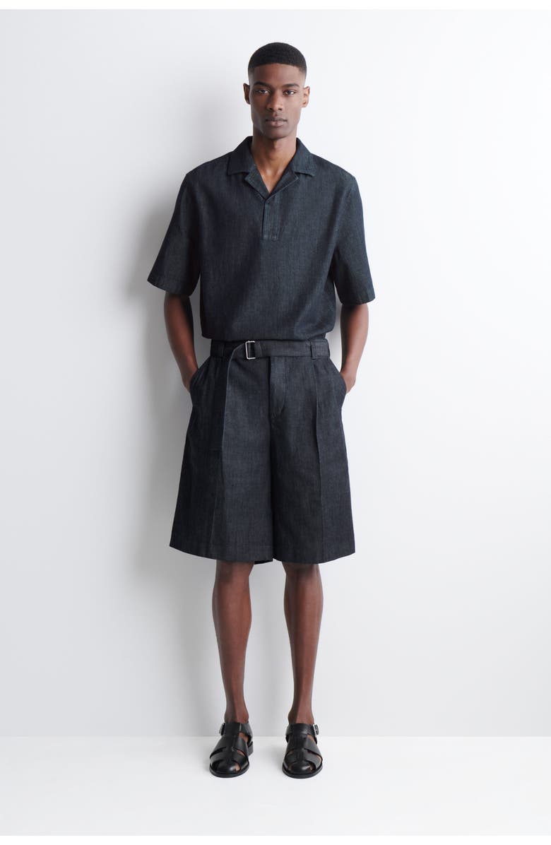 COS Denim Popover Shirt, Alternate, color, Indigo