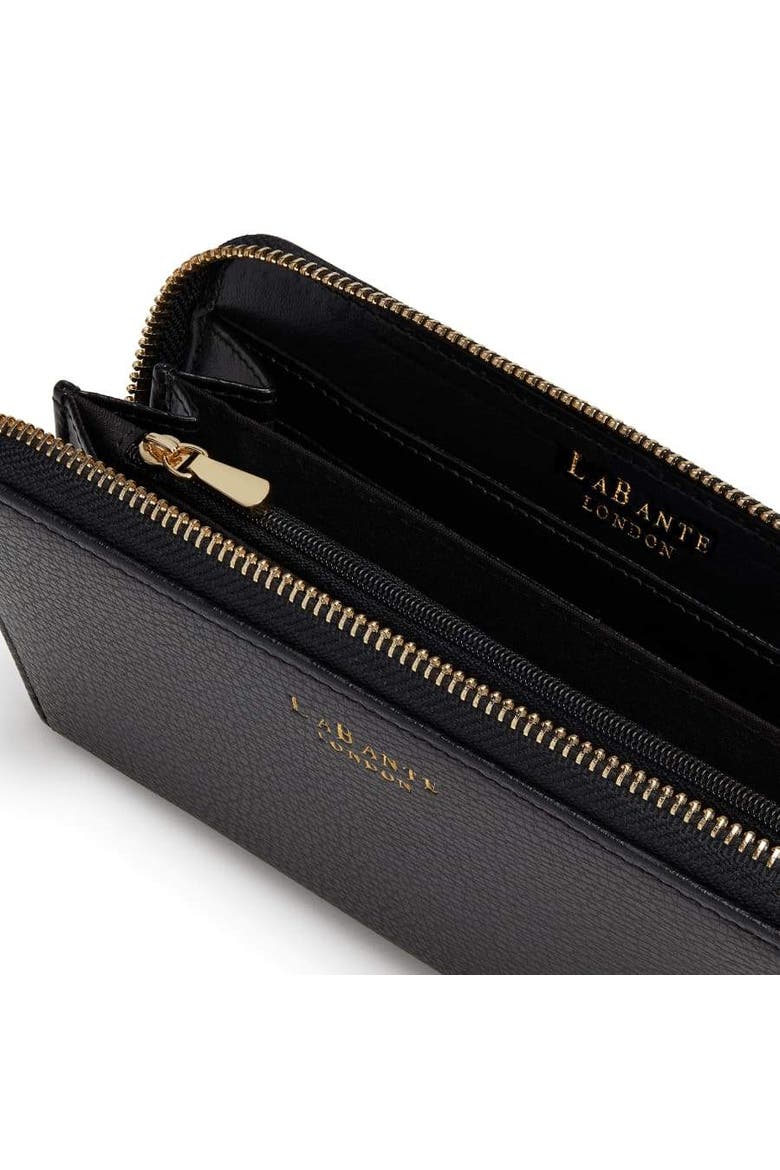 Serene Vegan Zip Around Wallet, Alternate, color, Black