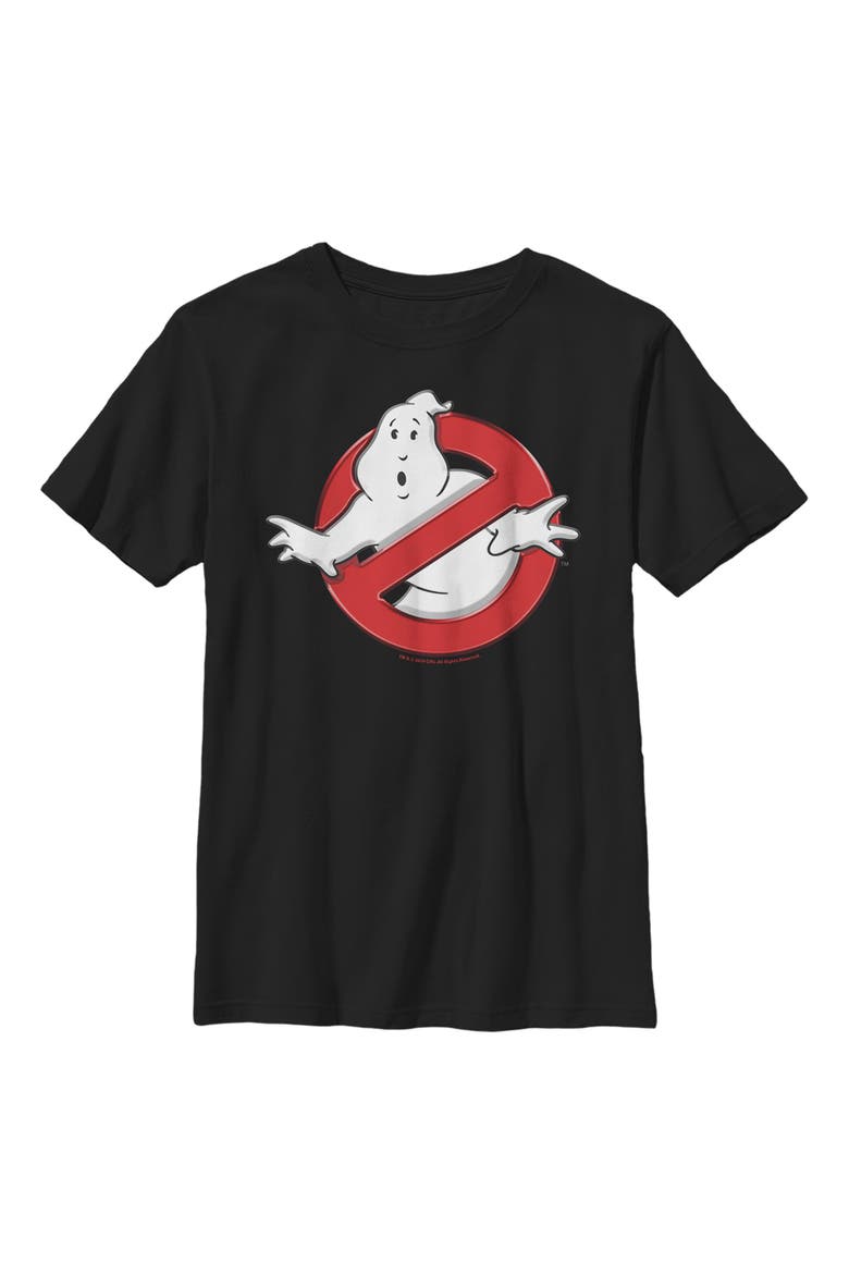 Boy's Ghostbusters Classic Logo  Graphic T-Shirt, Main, color, Black