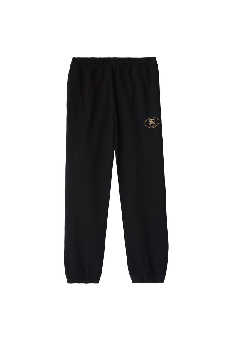 Knight Stamp Cotton Jogging Pants, Alternate, color, Black