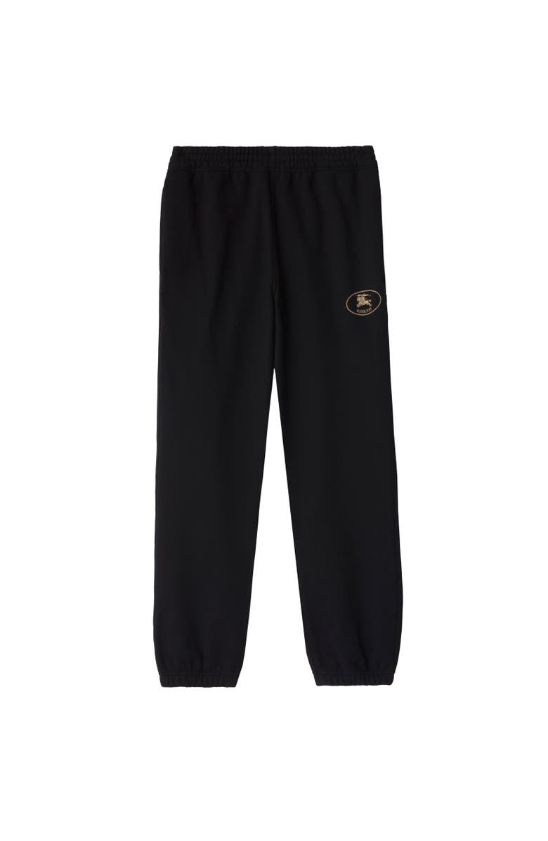 Burberry Knight Stamp Cotton Jogging Pants, Alternate, color, Black