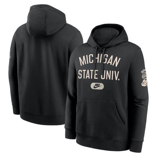 Nike Black Michigan State Spartans Club Fleece Fashion Hoodie In Black