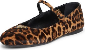 【関税&送料込】Prada Printed Calf Hair Ballerinas Prada Genuine Calf Hair Mary Jane Flat (Women) | Nordstrom