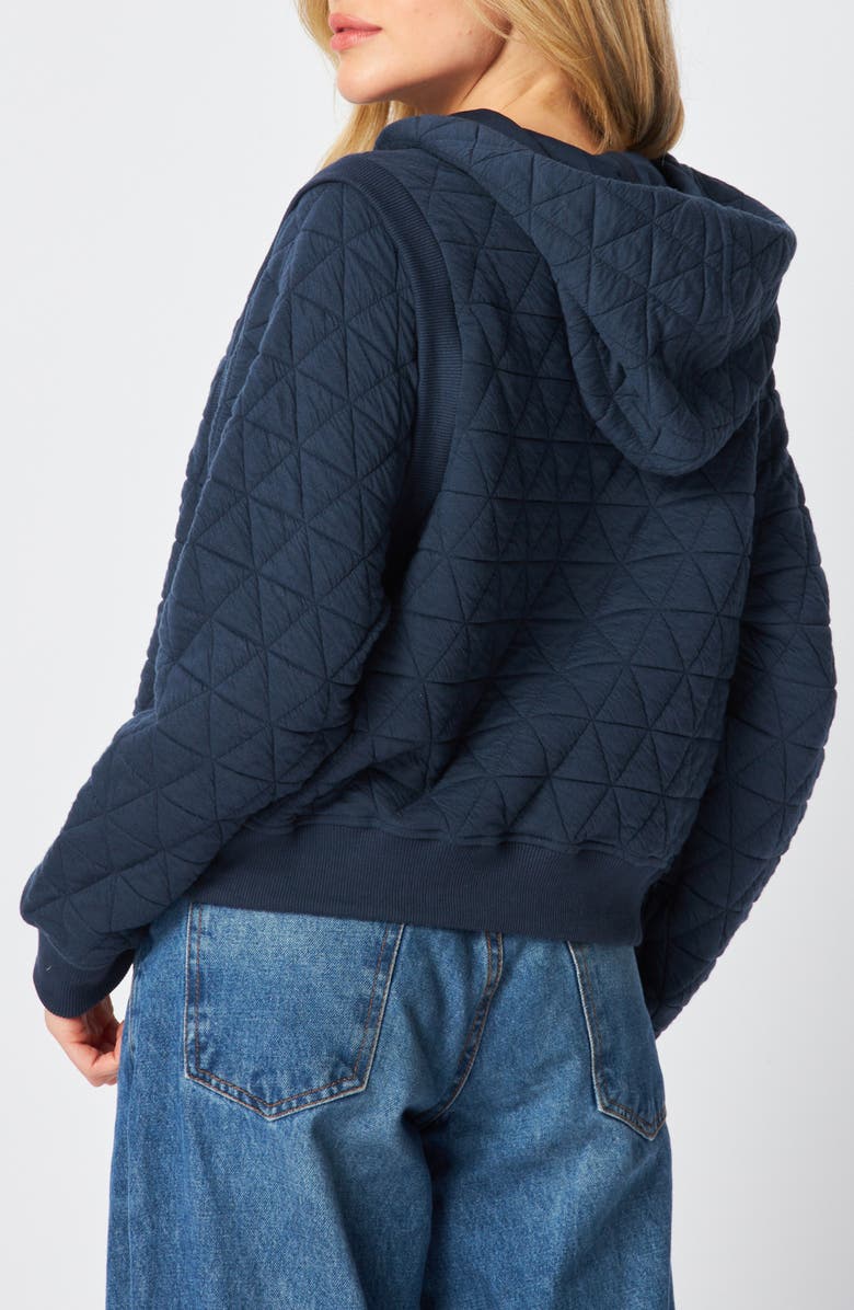 BLUEGREY Quilted Hoodie, Alternate, color, 