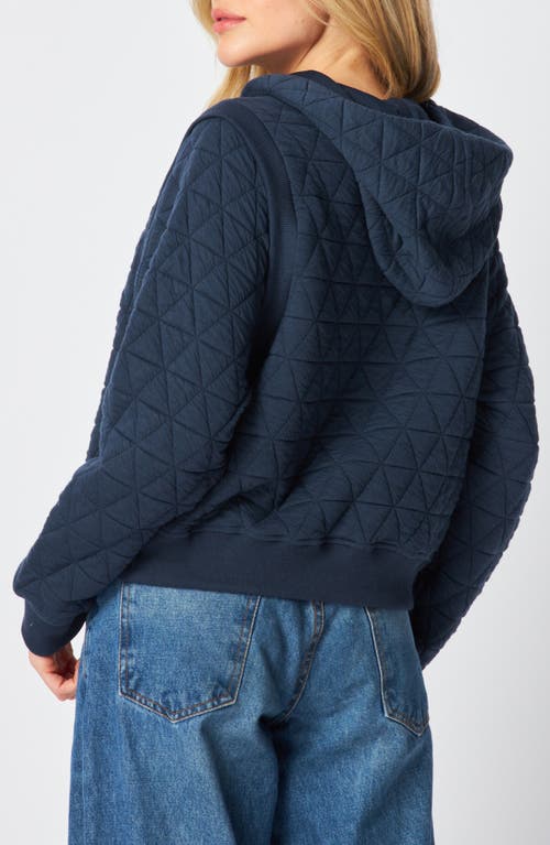 Bluegrey Women's Tactile Dreams Quilted Hoodie In Navy