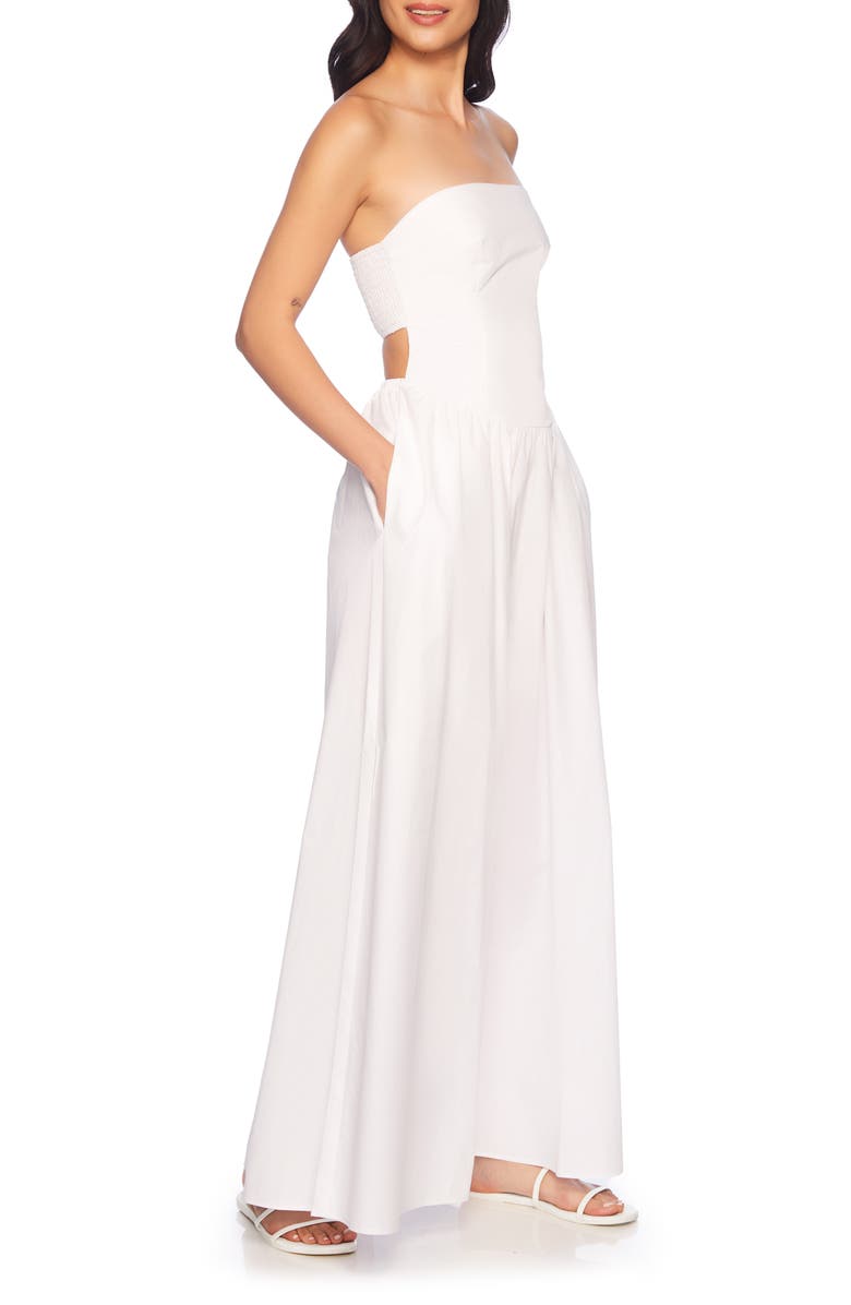 Susana Monaco Drop Waist Strapless Poplin Maxi Dress, Alternate, color,